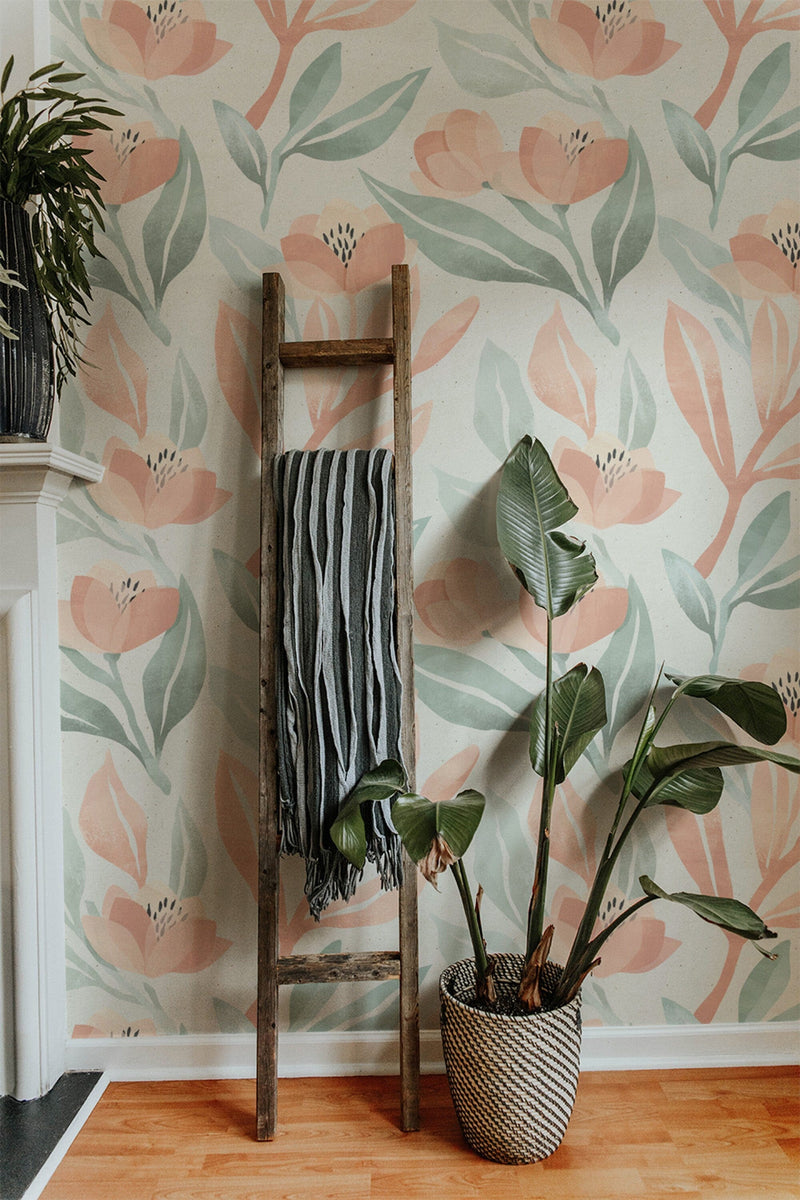 Orange Blossom Wallpaper Peel and Stick