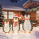 Light up Penguins Christmas Decorations with 194 LED Lights and Zip Ties by LJGDeals