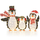Light up Penguins Christmas Decorations with 194 LED Lights and Zip Ties by DirectDeals