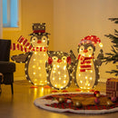 Light up Penguins Christmas Decorations with 194 LED Lights and Zip Ties by LJGDeals