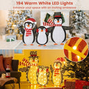 Light up Penguins Christmas Decorations with 194 LED Lights and Zip Ties by DirectDeals