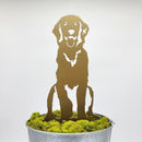 Golden Retriever Sitting Metal Art – Handcrafted Dog Décor