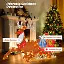 Lighted 2D Christmas Reindeer and Sleigh Decoration for Lawn Front Door Home by LJGDeals