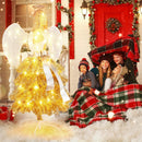 5.2 Feet Lighted Angel Artificial Christmas Tree with Warm White LED Lights by LJGDeals
