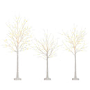 Lighted Birch Tree Set of 3 with 4/5/6 FT Pre-Lit Artificial Christmas Tree for Holiday Party by LJGDeals