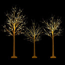 Lighted Birch Tree Set of 3 with 4/5/6 FT Pre-Lit Artificial Christmas Tree for Holiday Party by LJGDeals