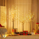 Lighted Birch Tree Set of 3 with 4/5/6 FT Pre-Lit Artificial Christmas Tree for Holiday Party by LJGDeals