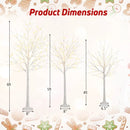 Lighted Birch Tree Set of 3 with 4/5/6 FT Pre-Lit Artificial Christmas Tree for Holiday Party by LJGDeals