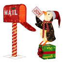 Lighted Christmas Decoration Mailbox and Penguin 3D Pre-Lit Xmas Holiday Decoration by LJGDeals