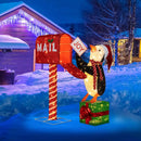 Lighted Christmas Decoration Mailbox and Penguin 3D Pre-Lit Xmas Holiday Decoration by LJGDeals