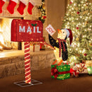 Lighted Christmas Decoration Mailbox and Penguin 3D Pre-Lit Xmas Holiday Decoration by LJGDeals