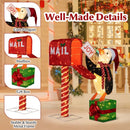 Lighted Christmas Decoration Mailbox and Penguin 3D Pre-Lit Xmas Holiday Decoration by LJGDeals