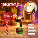Lighted Christmas Decoration Mailbox and Penguin 3D Pre-Lit Xmas Holiday Decoration by LJGDeals