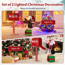 Lighted Christmas Decoration Mailbox and Penguin 3D Pre-Lit Xmas Holiday Decoration by LJGDeals