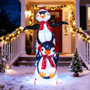 Lighted Christmas Decoration Penguins 3D Pre-Lit Penguins Slide with 170 LED Lights by LJGDeals