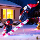 Lighted Christmas Decoration Penguins 3D Pre-Lit Penguins Slide with 170 LED Lights by LJGDeals