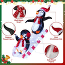 Lighted Christmas Decoration Penguins 3D Pre-Lit Penguins Slide with 170 LED Lights by LJGDeals