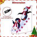 Lighted Christmas Decoration Penguins 3D Pre-Lit Penguins Slide with 170 LED Lights by LJGDeals