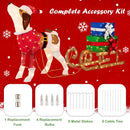 Outdoor Pre-lit Xmas Dog and Sleigh with 170 Warm Bright Lights for Porch by LJGDeals