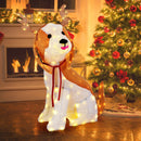 Lighted Christmas Dog with LED Lights Ground Stakes and Cable Tiers by DirectDeals