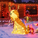 Lighted Christmas Dog with LED Lights Ground Stakes and Cable Tiers by DirectDeals