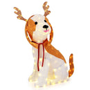 Lighted Christmas Dog with LED Lights Ground Stakes and Cable Tiers by LJGDeals