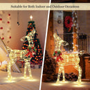 34.5 Inch Lighted Christmas Reindeer Decoration with 50 Warm White LED Lights by LJGDeals