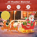 Lighted Christmas Santa on Sleigh with Reindeer and LED Lights by LJGDeals