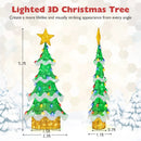 Lighted Christmas Tree Outdoor Indoor 3D Mesh Tree with 34 Colorful Strawberry Bulbs-M by LJGDeals