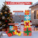 Lighted Gift Boxes Christmas Decoration 2D Set of 4 Pre-Lit Stacked Xmas Gift Boxes by LJGDeals