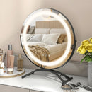 16 x 16 Inch Round LED Vanity Mirror with 3-Color Lighting and Brightness Dimming by LJGDeals