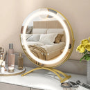 16 x 16 Inch Round LED Vanity Mirror with 3-Color Lighting and Brightness Dimming by LJGDeals