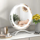 16 x 16 Inch Round LED Vanity Mirror with 3-Color Lighting and Brightness Dimming by LJGDeals