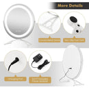 16 x 16 Inch Round LED Vanity Mirror with 3-Color Lighting and Brightness Dimming by LJGDeals