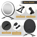 16 x 16 Inch Round LED Vanity Mirror with 3-Color Lighting and Brightness Dimming by LJGDeals