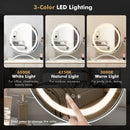 16 x 16 Inch Round LED Vanity Mirror with 3-Color Lighting and Brightness Dimming by LJGDeals
