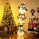 Lighted Penguins Decoration with Warm White Lights and Cute Hats by DirectDeals