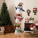Lighted Penguins Decoration with Warm White Lights and Cute Hats by LJGDeals
