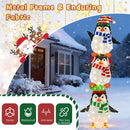 Lighted Penguins Decoration with Warm White Lights and Cute Hats