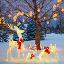 3 Pieces Lighted Reindeer Family Set with 230 LED Lights Stakes by DirectDeals
