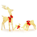 3 Pieces Lighted Reindeer Family Set with 230 LED Lights Stakes by LJGDeals