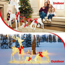 3 Pieces Lighted Reindeer Family Set with 230 LED Lights Stakes by LJGDeals