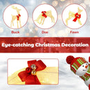 3 Pieces Lighted Reindeer Family Set with 230 LED Lights Stakes by LJGDeals