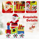 Lighted Santa on Train Christmas Decoration with LED Lights