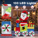 Lighted Santa on Train Christmas Decoration with LED Lights