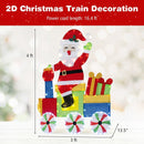 Lighted Santa on Train Christmas Decoration with LED Lights by LJGDeals
