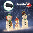 Lighted Snowman Family Christmas Decoration 3-Piece Pre-Lit 2D Snowman Set by LJGDeals
