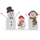 Lighted Snowman Family Christmas Decoration 3-Piece Pre-Lit 2D Snowman Set by LJGDeals