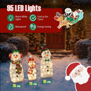 Lighted Snowman Family Christmas Decoration 3-Piece Pre-Lit 2D Snowman Set by LJGDeals
