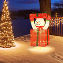 Lighted Snowman in Gift Box Christmas Decoration by LJGDeals